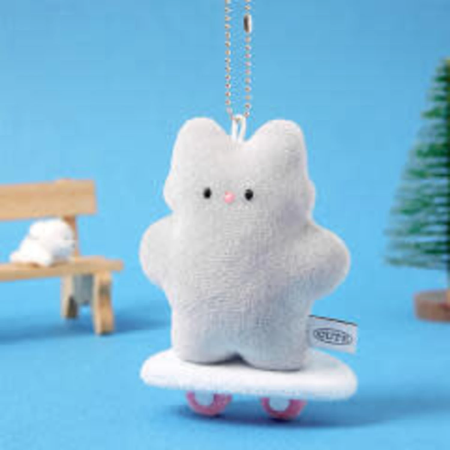 Artbox Mini Keyring Flat Doll Series Skateboard Cat