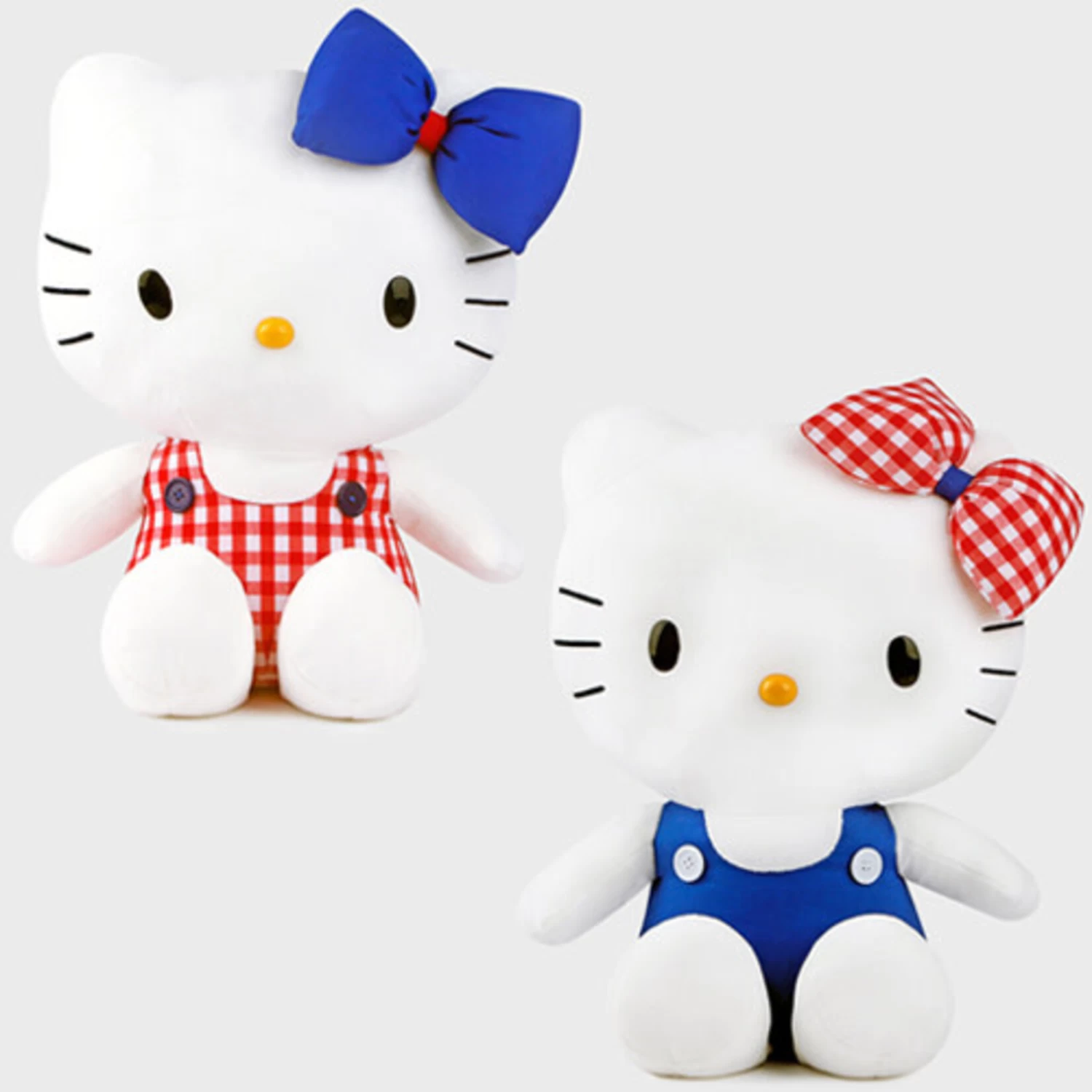 Sanrio Hello Kitty Check/Blue Pants With Ribbon 10" - Image 2